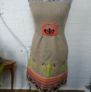 RARE Anthropologie Sleeping On Snow Fair Isle Dres